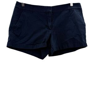J. Crew Factory Chino Navy Blue Mid Rise Shorts‎ Sz 16